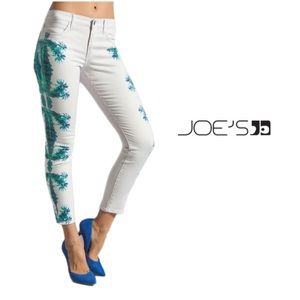 NEW Joe’s Jeans High Water Palm Tree White Skinny Jeans